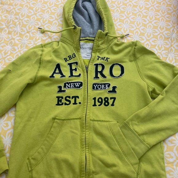 Aeropostale green hoodie sweatshirt  - size M - Picture 6 of 7